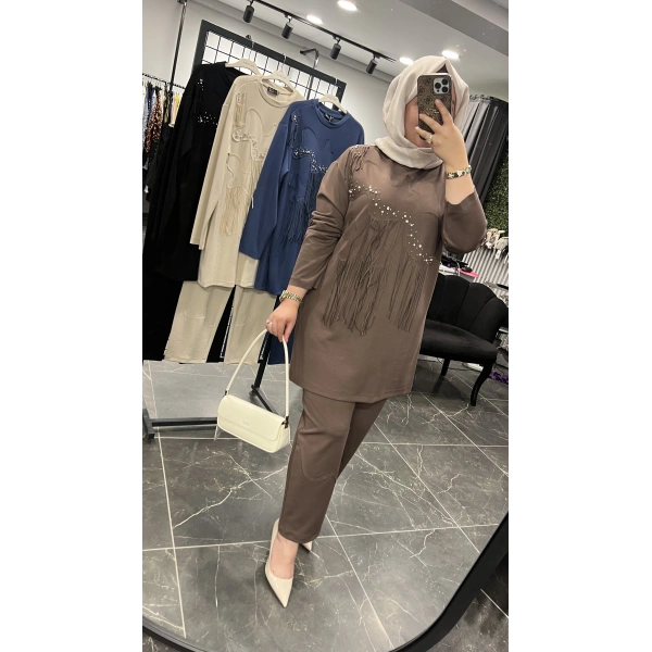 PUREVA İncili Saçaklı Modal Takım