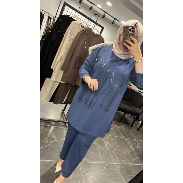 PUREVA İncili Saçaklı Modal Takım