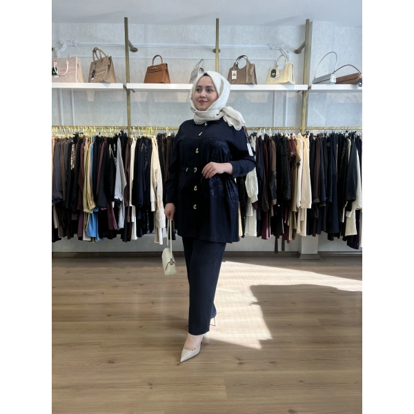 Pureva Kabartmalı Pamuk Saten Takım