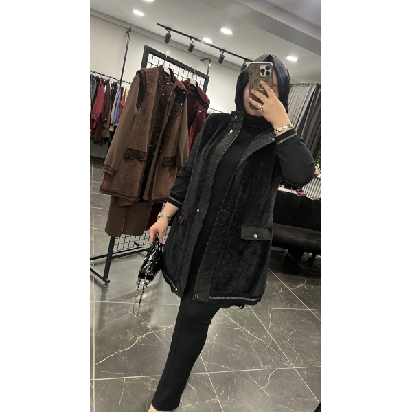 Pureva Kürklü Simli Üçlü Takım