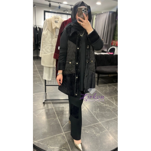 Pureva Kürklü Üçlü Takım