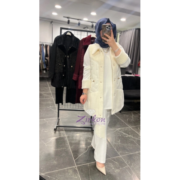 Pureva Kürklü Üçlü Takım