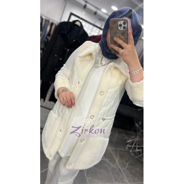 Pureva Kürklü Üçlü Takım