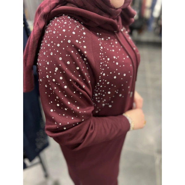 PUREVA Serpme Taşlı Sweat Takım