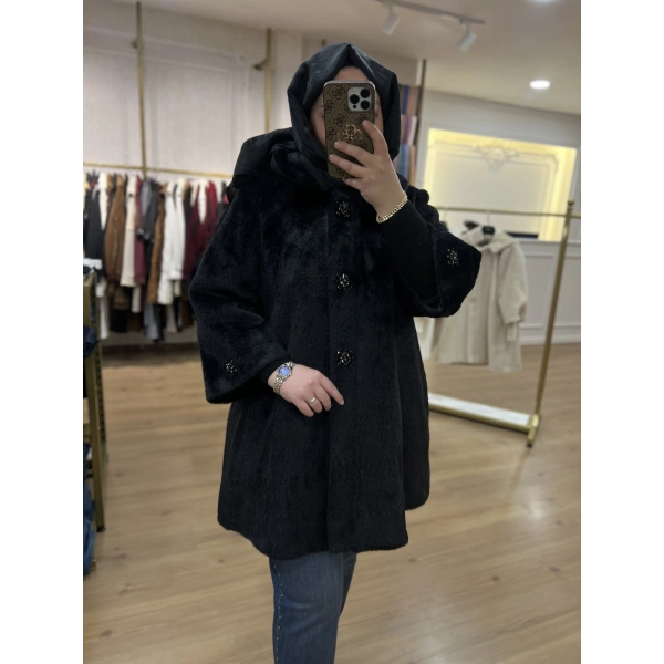 PUREVA Taşlı Angora Kürk