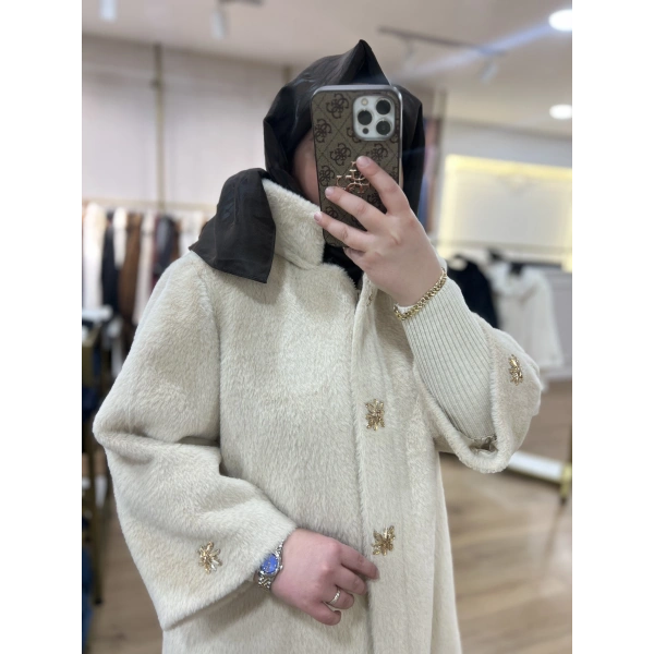 PUREVA Taşlı Angora Kürk