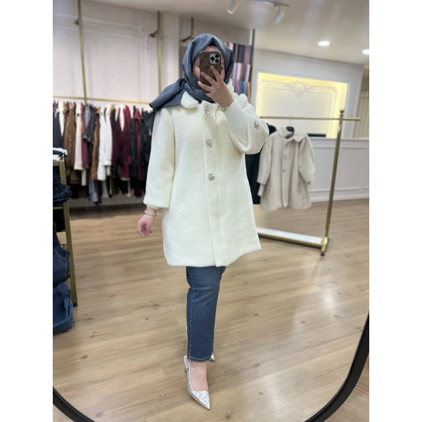 PUREVA Taşlı Angora Kürk