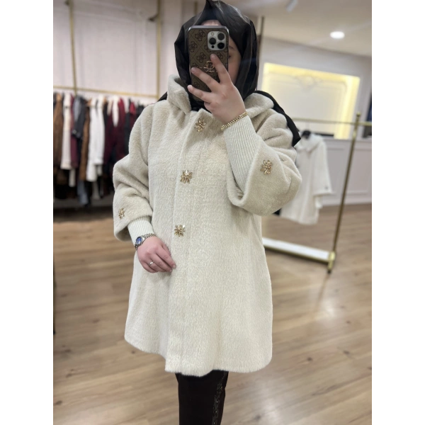 PUREVA Taşlı Angora Kürk