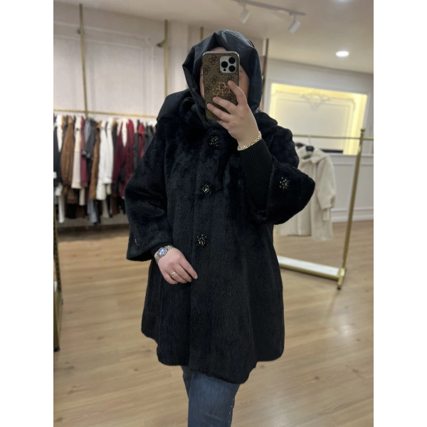 PUREVA Taşlı Angora Kürk