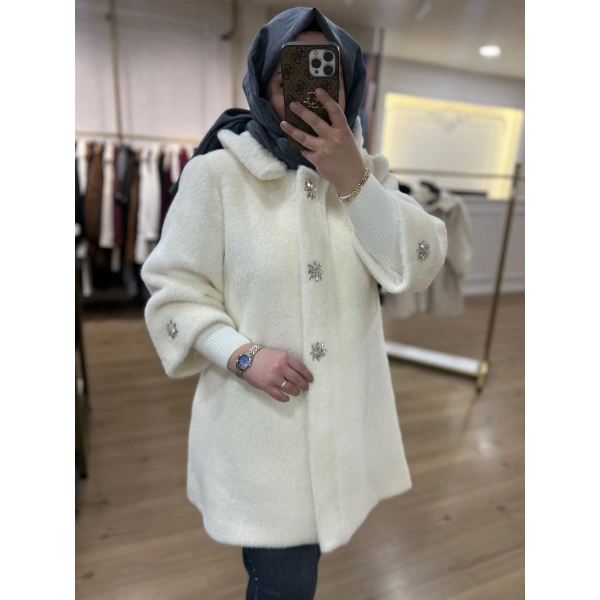 PUREVA Taşlı Angora Kürk