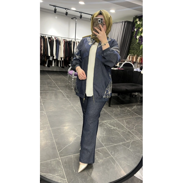 SBL Gold Jakarlı Gabardin Kot Takım