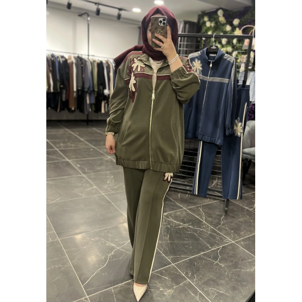 SBL Güpür Kabartma Ceketli Oysho Takım