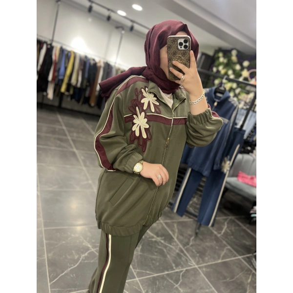 SBL Güpür Kabartma Ceketli Oysho Takım