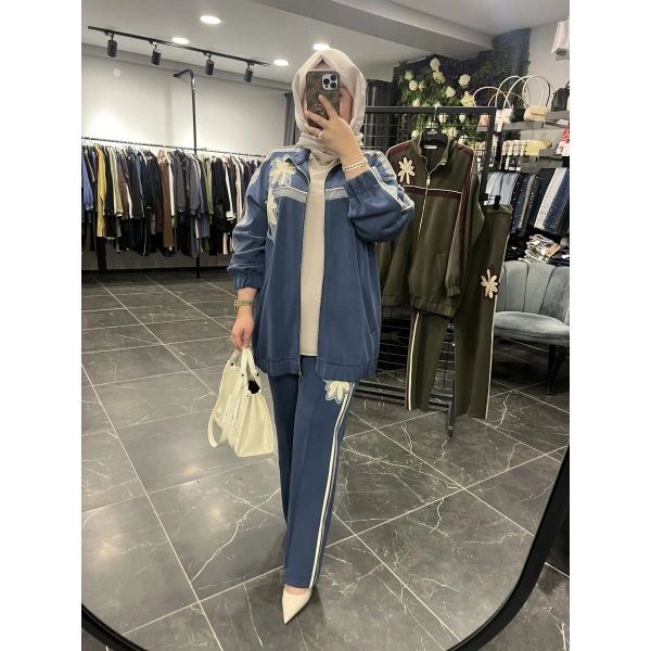 SBL Güpür Kabartma Ceketli Oysho Takım