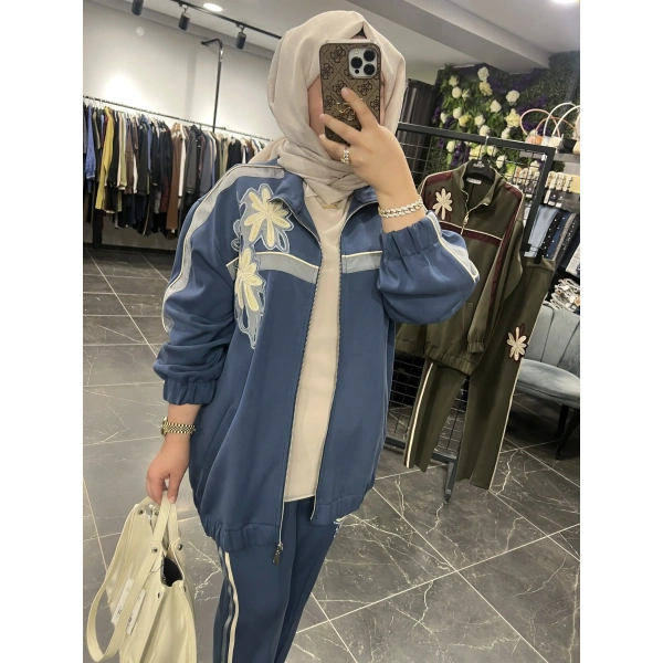 SBL Güpür Kabartma Ceketli Oysho Takım