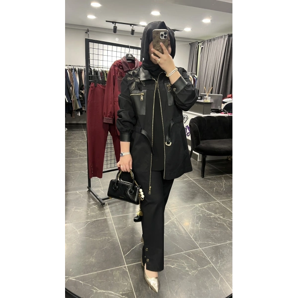 SBL Güpürlü Nakışlı Gabardin Takım