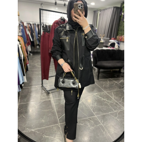 SBL Güpürlü Nakışlı Gabardin Takım