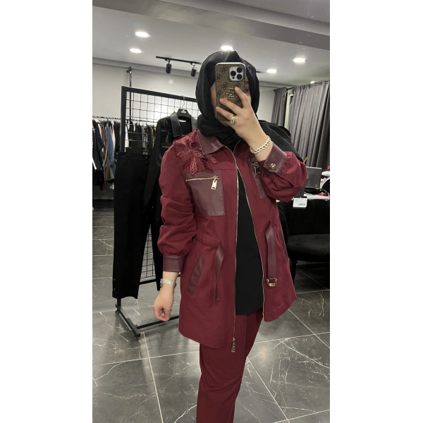 SBL Güpürlü Nakışlı Gabardin Takım