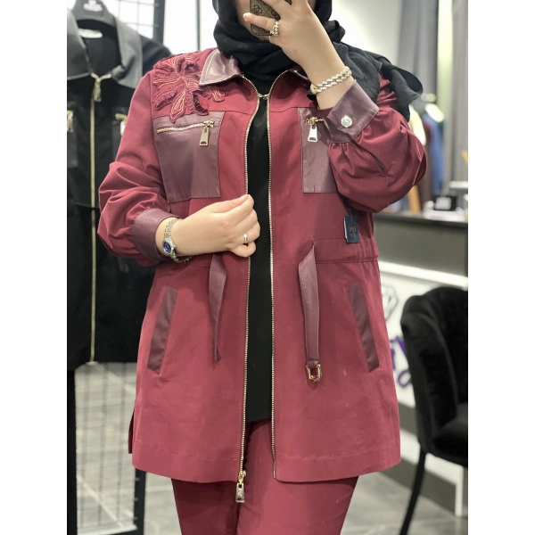 SBL Güpürlü Nakışlı Gabardin Takım