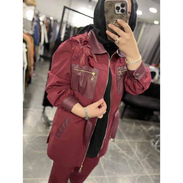 SBL Güpürlü Nakışlı Gabardin Takım