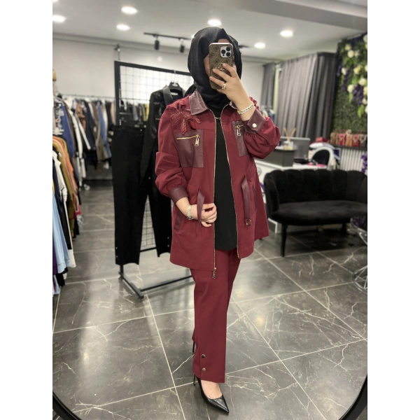 SBL Güpürlü Nakışlı Gabardin Takım