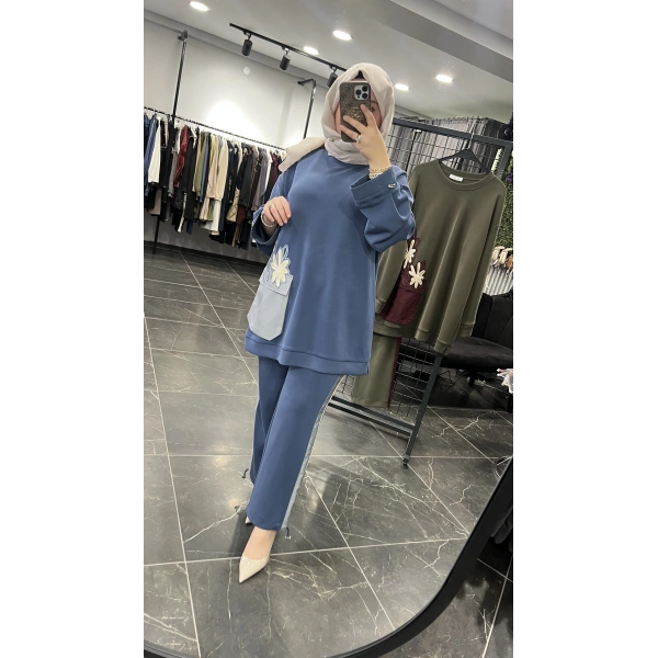 SBL Nakışlı Tunik Oysho Takım