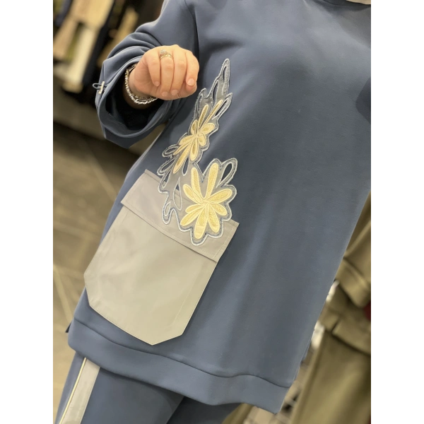 SBL Nakışlı Tunik Oysho Takım