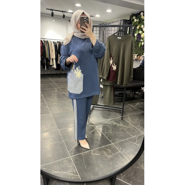 SBL Nakışlı Tunik Oysho Takım