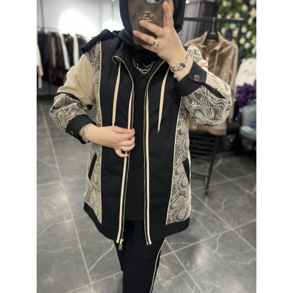 SBL Pullu Kabartmalı Gabardin Ceketli Takım