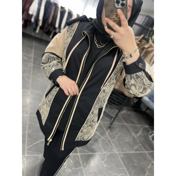 SBL Pullu Kabartmalı Gabardin Ceketli Takım