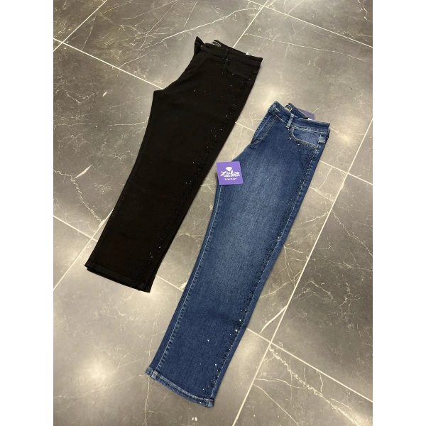 Serpme Taşlı Momjean BÜYÜK BEDEN