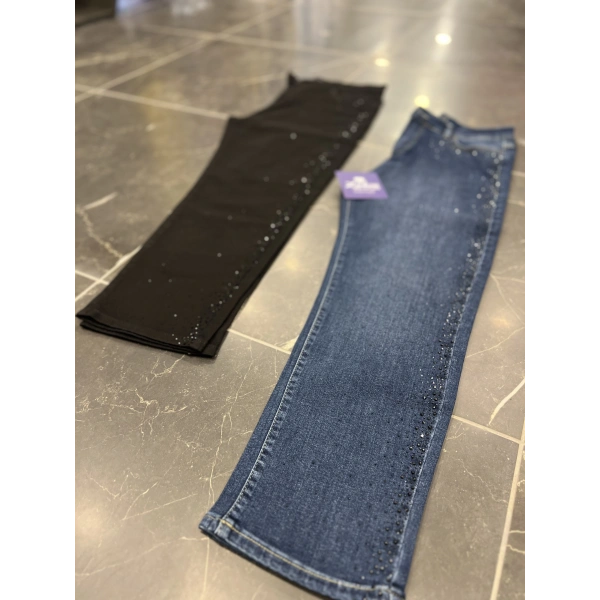 Serpme Taşlı Momjean BÜYÜK BEDEN