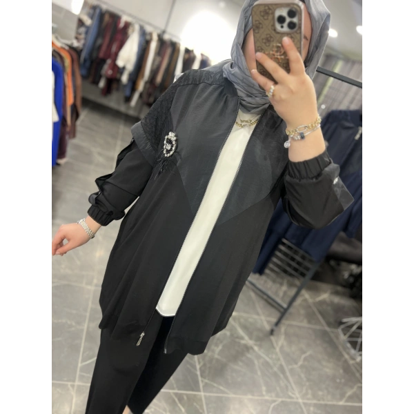 Solis Broşlu Zebra Jakarlı Bambu Penye Takım