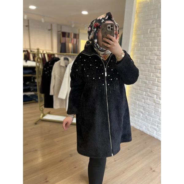 SOLİS İnci Saçaklı Angora Kaban