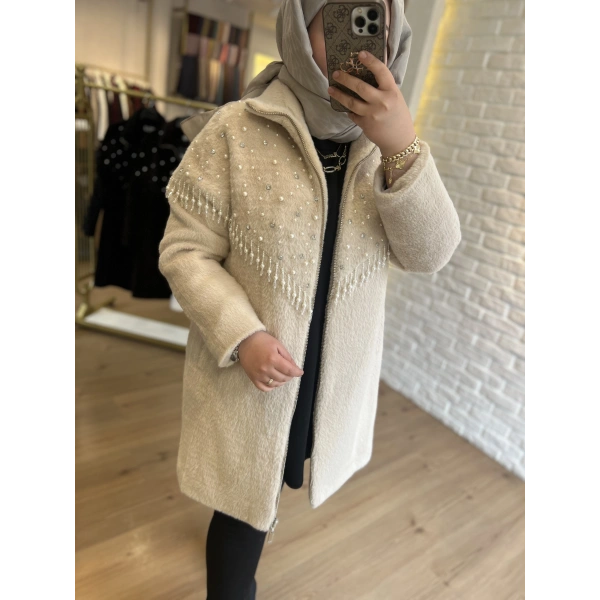 SOLİS İnci Saçaklı Angora Kaban