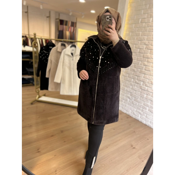 SOLİS İnci Saçaklı Angora Kaban