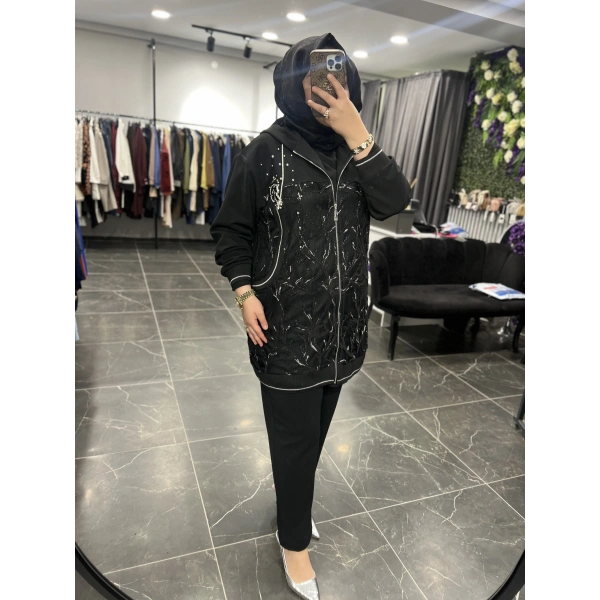 Solis Taşlı Ceketli Takım