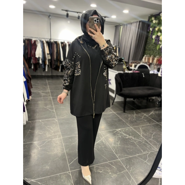 Solis Varaklı Ceketli Takım