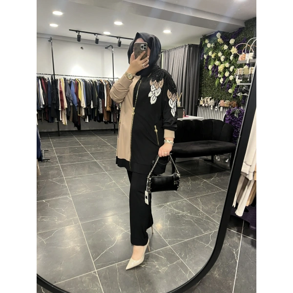 SOLİS Yaprak İşlemeli Bambu Takım