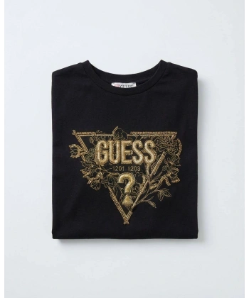 Taşlı ve Gold Nakışlı Tişört