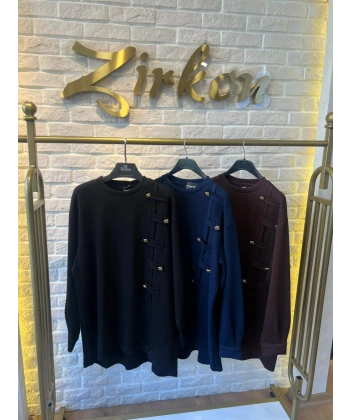 LEVİDOR GOLD DÜĞME DETAYLI SWEAT