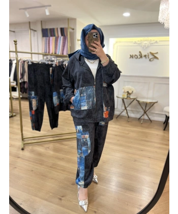 İTHAL Parça Pulpayetli Şalvar Takım