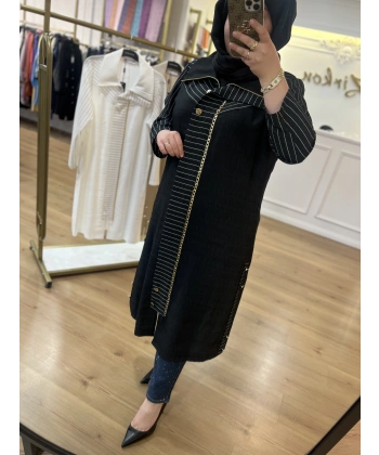 MEVA PLUS BY PUREVA Çizgili Keten Tensel Giyçık