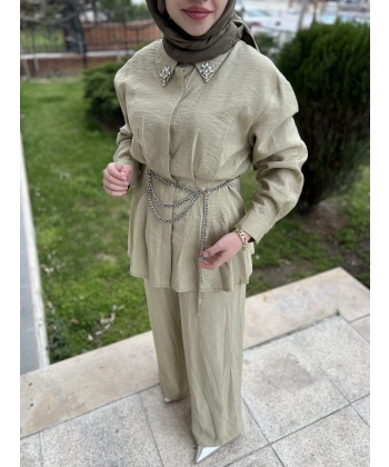 SBL Zincirli Büzgülü Pamuk Takım