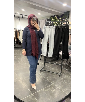 İri Taşlı İspanyol Pantolon