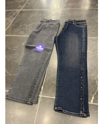 Lacarte Büyük Beden Zımbalı Taşlı Momjean