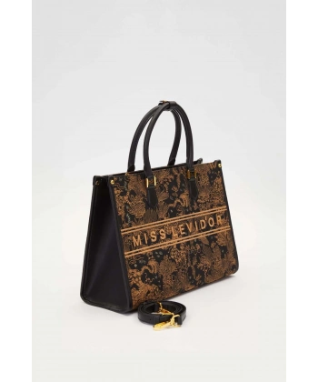 LEVİDOR BASKI DETAYLI BÜYÜK EL ÇANTASI