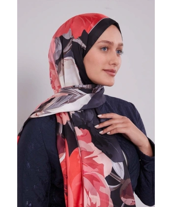 LEVİDOR Lotus Desen Hint İpeği Şal