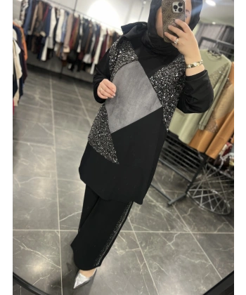 Levidor Pul ve Nubuklu Bambu Penye Tunik