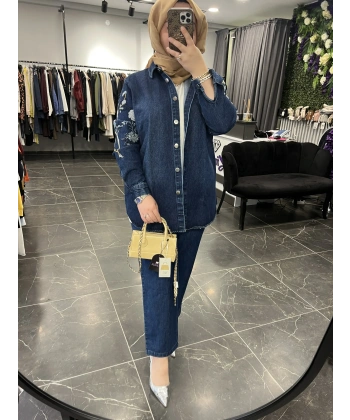 Nakışlı Kot Takım